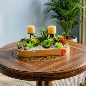 Artificial Flower Candle Vase