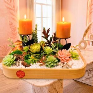 Candle Flower Arrangement.