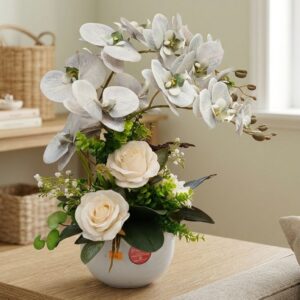 Phalaenopsis Orchid Artificial Flower Vase