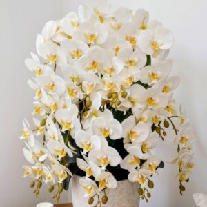 Large White Orchid Artificial Arrangement